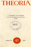 
Theoria: a journal of studies in the Arts, Humanities and Social Sciences No.41 1973
