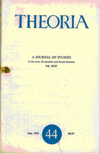 
Theoria: a journal of studies in the Arts, Humanities and Social Sciences No.44 1975
