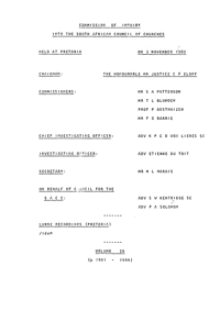 Commission of Inquiry into the South African Council of Churches held at Pretoria on 1 September 1982, Volume 26
