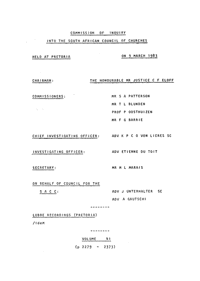 Commission of Inquiry into the South African Council of Churches held at Pretoria on 9 March 1983, Volume 41 and Volume 42
