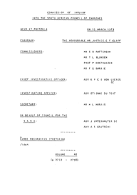 Commission of Inquiry into the South African Council of Churches held at Pretoria on 15 March 1983, Volume 48 and Volume 49
