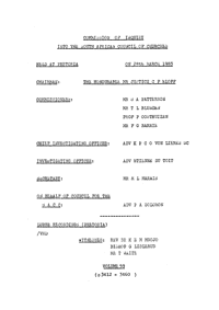 Commission of Inquiry into the South African Council of Churches held at Pretoria on 28 March 1983, Volume 59
