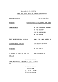 Commission of Inquiry into the South African Council of Churches held at Pretoria on 16 May 1983, Volume 68 and Volume 69

