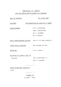Commission of Inquiry into the South African Council of Churches held at Pretoria on 19 May 1983, Volume 74 and Volume 75
