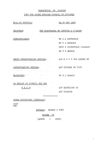 Commission of Inquiry into the South African Council of Churches held at Pretoria on 20 May 1983, Volume 76 
