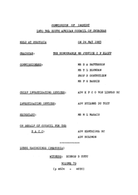 Commission of Inquiry into the South African Council of Churches held at Pretoria on 24 May 1983, Volume 79
