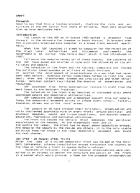 Draft transcripts of United Democratic Front