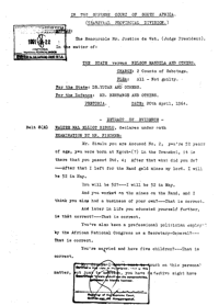 
The State versus Nelson Mandela and others: extract of evidence from Walter Sisulu, Volume 20
