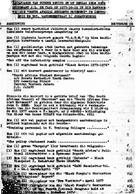 Inventaries van stukke gevind en op beslag gele deur Luitenant J. I. De Waal op 1977-10-19 in the Kantoor van die South African Students movement te Lekton Huis Nr 505, Wandererstraat 5, Johannesburg
