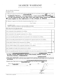 Search warrant 
