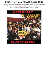 New Deal? South Africa 1983