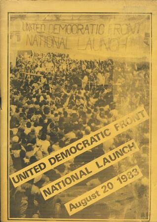 United Democratic Front National Launch August 20 1983
