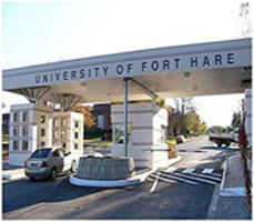 Students protest at the University of Fort Hare