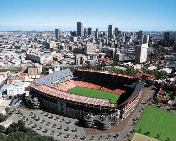 A car bomb explodes at Ellis Park Rugby Stadium