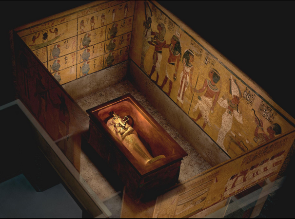 Treasures are discovered in the tomb of Tutankhamun