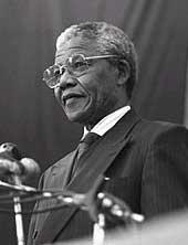 Mandela addresses ANC rally in Durban