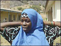 Hajara Ibrahim appears before a Nigerian Islamic court to launch an appeal against her conviction for adultery
