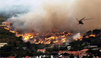 A fire breaks out on Table Mountain after a British tourist allegedly tossed a lit cigarette out of a car window 