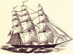 The Rosebud, en route from Calcutta to London, is stranded at Diaz Beach, Mossel Bay