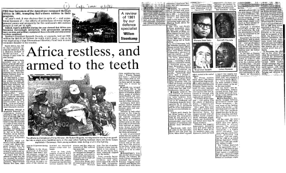 Africa restless, and armed to the teeth 1982 - 1985