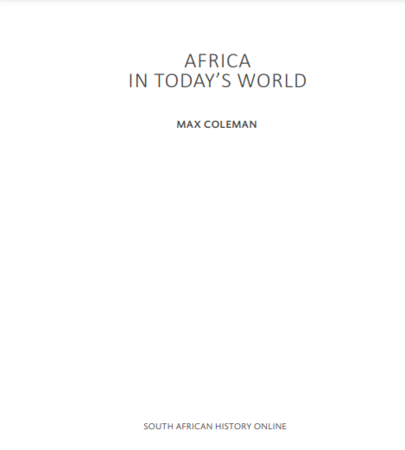 Africa in Today's World by Max Coleman