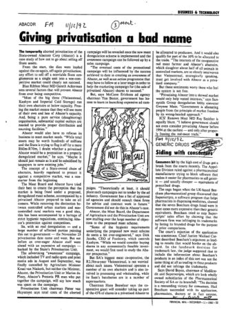 Giving privatisation a bad name 1992 - 1995