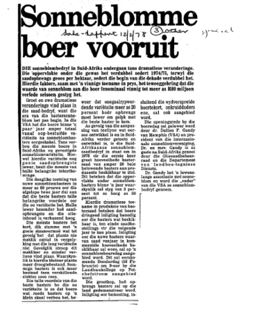 Sommeblomme boer vooruit1977 - 1995