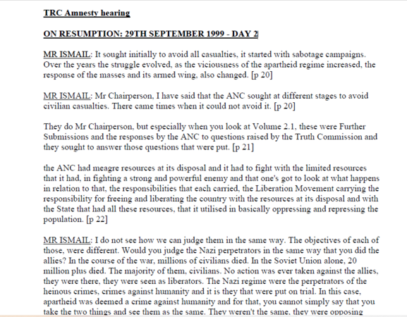 Amnesty Hearing (on resumption) 29th September 1999 - Day 2