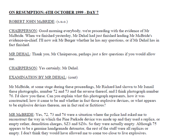 Amnesty Hearing 6th October 1999 - Day 7