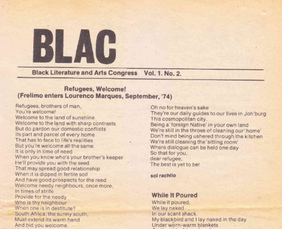 Black Literature and Art Congress Volume 1. No 2, September 1974