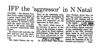 Black Politics Inkatha 1994