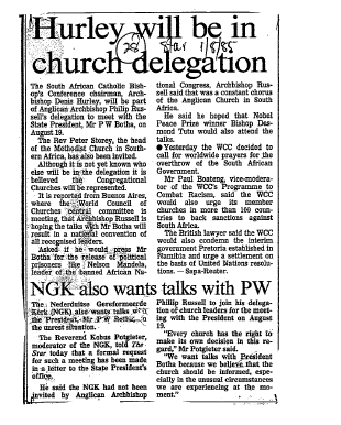 Church And State 1985
