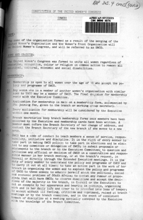 Constitution of the Women's Congress