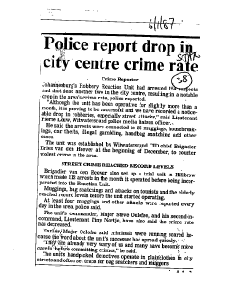 Crime Gauteng 1987 - 1989