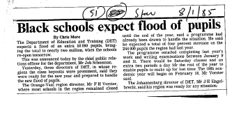 Education Primary 1985 - 1988