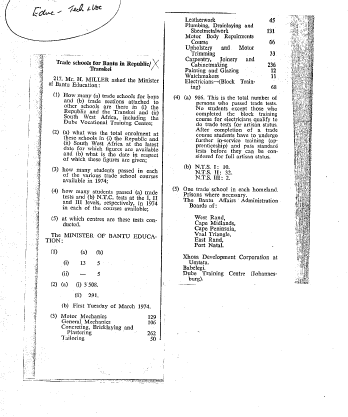 Education Technical & Vocational 1979 - 1982