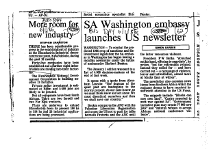 Foreign Firms in SA USA 1986