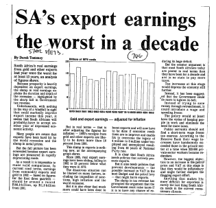 Foreign Trade Exports 1993 - 1994