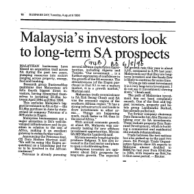 Foreign Trade Investments 1996 - 1999