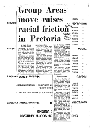 Group Areas Transvaal 1981