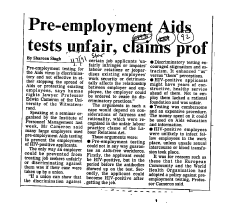 Health & Disease V.D.-Aids 1991 - 1992