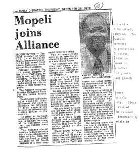 Homelands Basotho Qwaqwa General 1975 - 1994