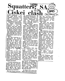 Homelands Ciskei General 1986