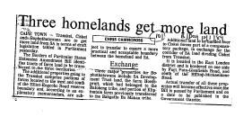 Homelands General 1989 - 1991