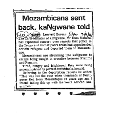 Homelands Kangwane General 1985 - 1993