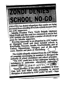 Homelands Kwazulu General 1991 - 1992
