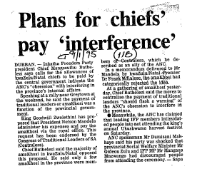 Homelands Kwazulu General 1995