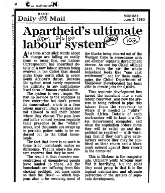 Homelands Labour 1979 -1983_1993 -1994