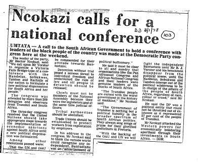 Homelands Transkei General 1978 A