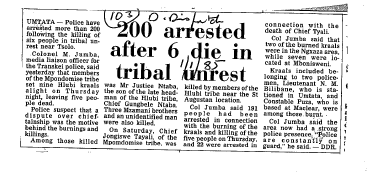 Homelands Transkei General 1985